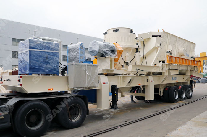 輪胎移動式圓錐破碎機的工作原理及性能特征 輪胎移動式圓錐破碎機的工作原理及性能特征