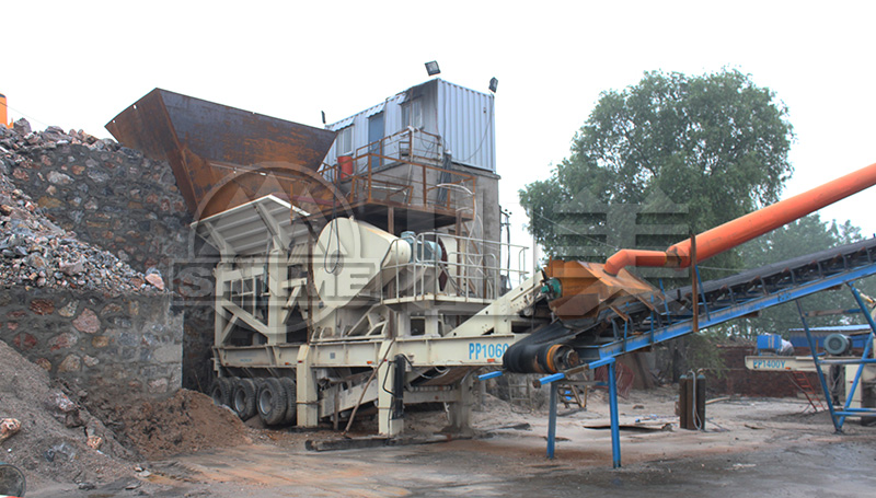 泰酷辣！上海山美輪胎移動(dòng)顎式破碎站了解一下！